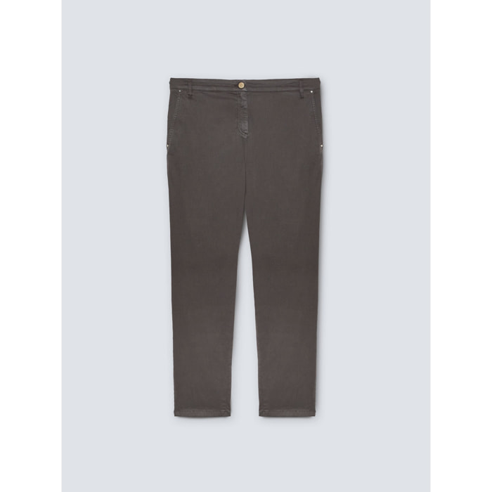 Fiorella Rubino - Pantaloni chinos in TENCEL™ - Grigio