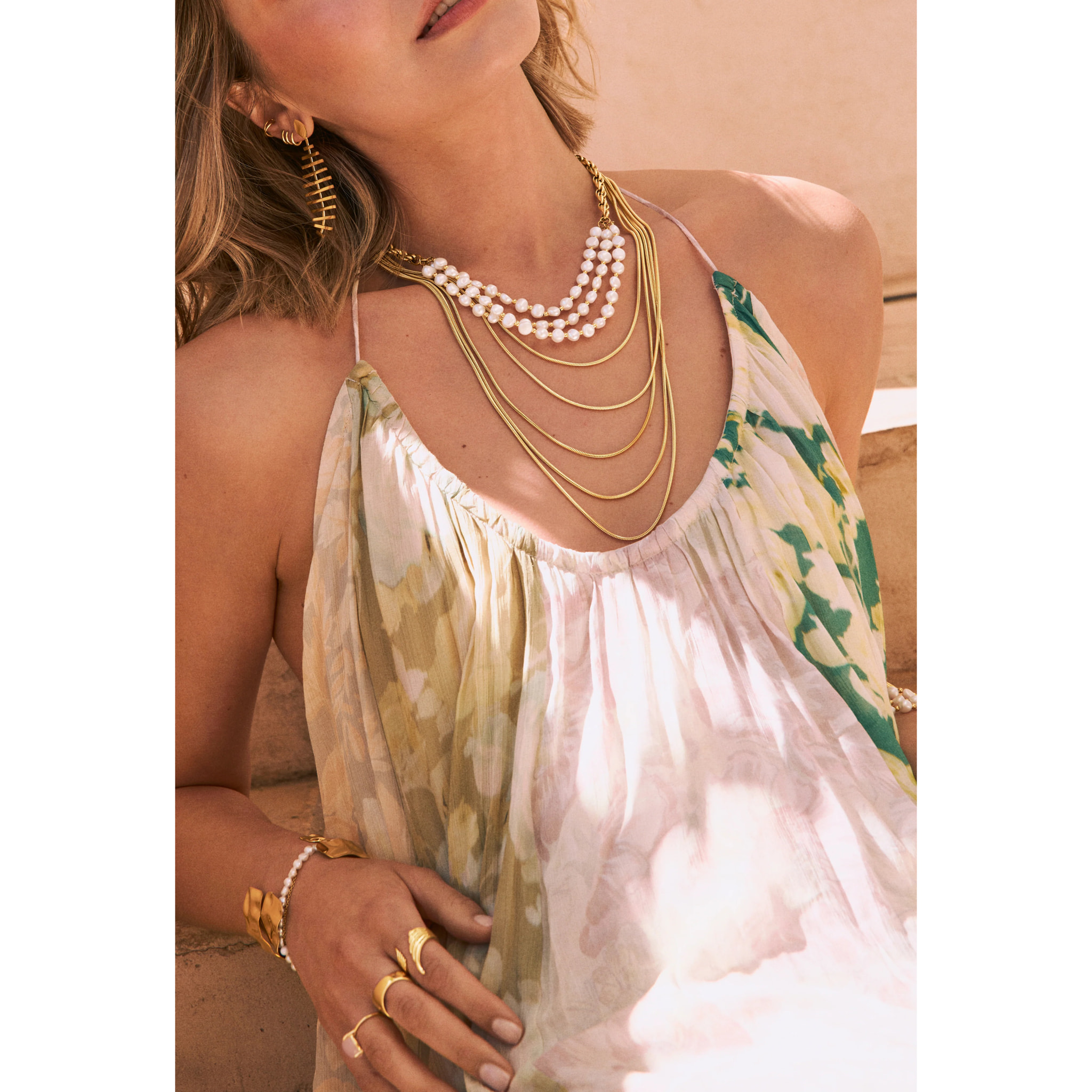 Collar Cleopatra Acero Baño Oro