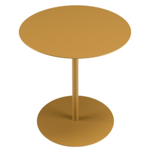 AGATHE - Table d'appoint ronde en acier marron D40cm