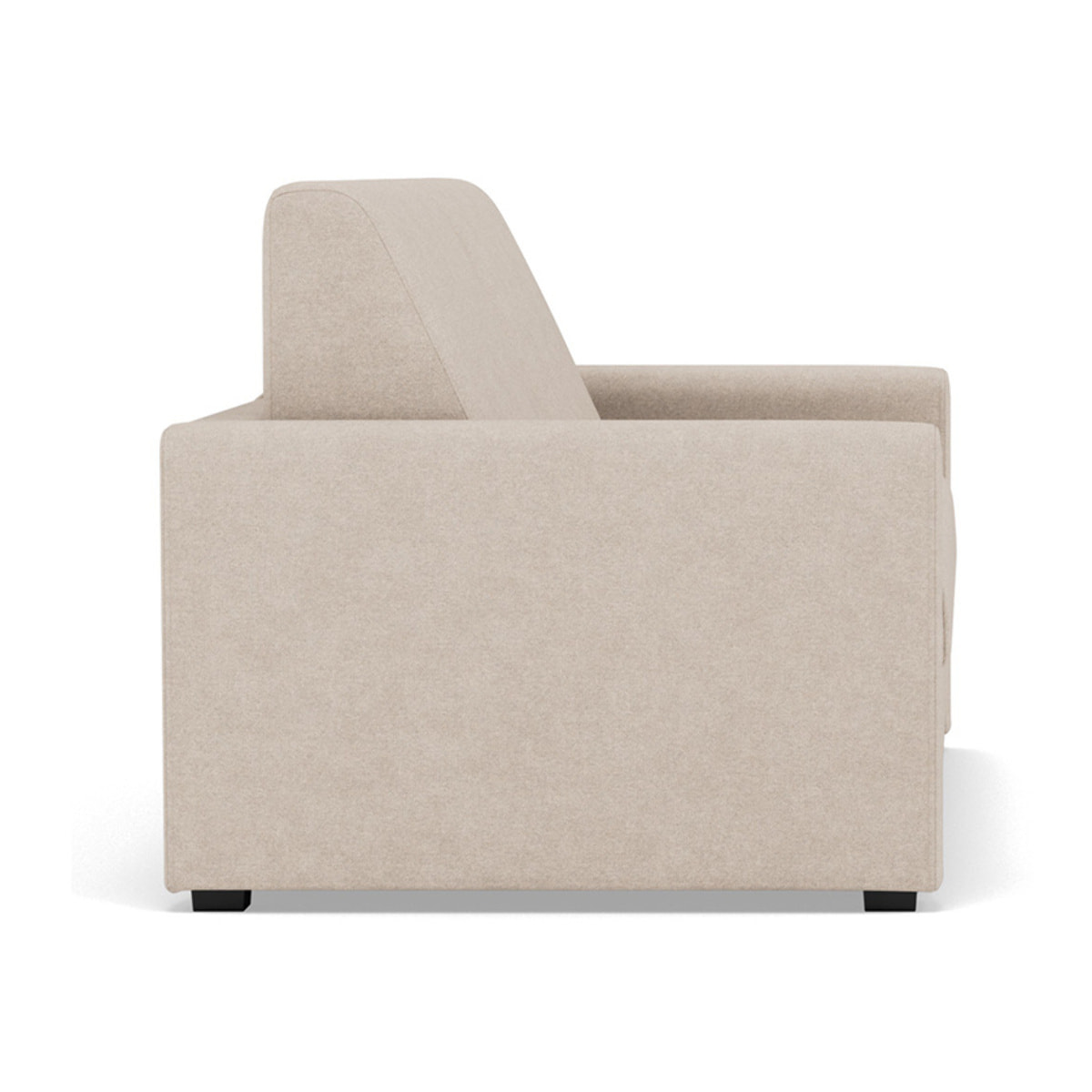 Julia - canapé 3 places convertible couchage quotidien matelas 18 cm en tissu - Beige
