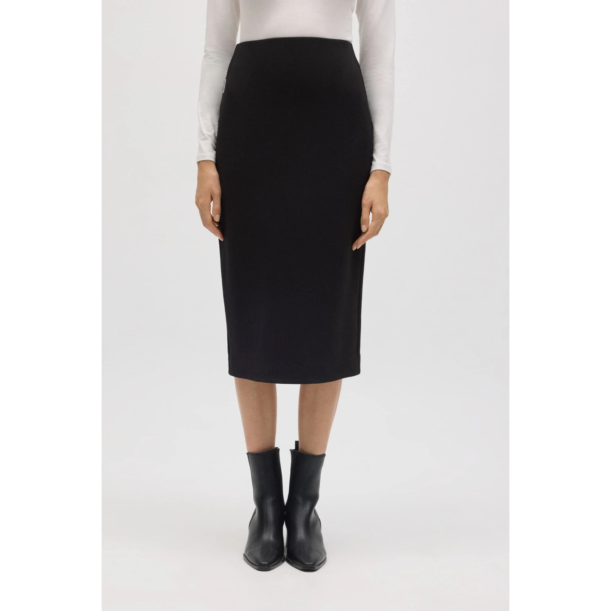 Gonna midi nera fluida