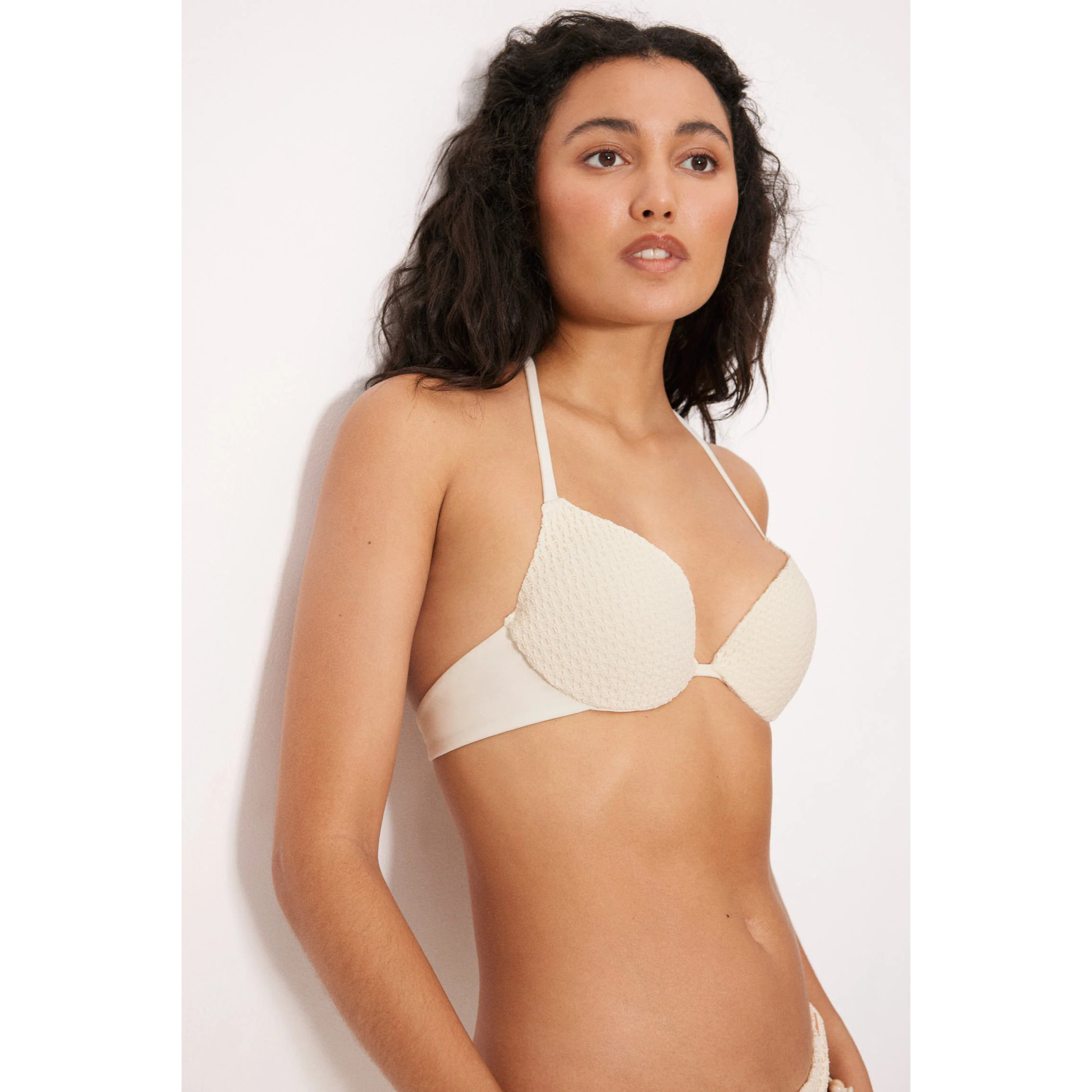 Top bikini push-up Beige
