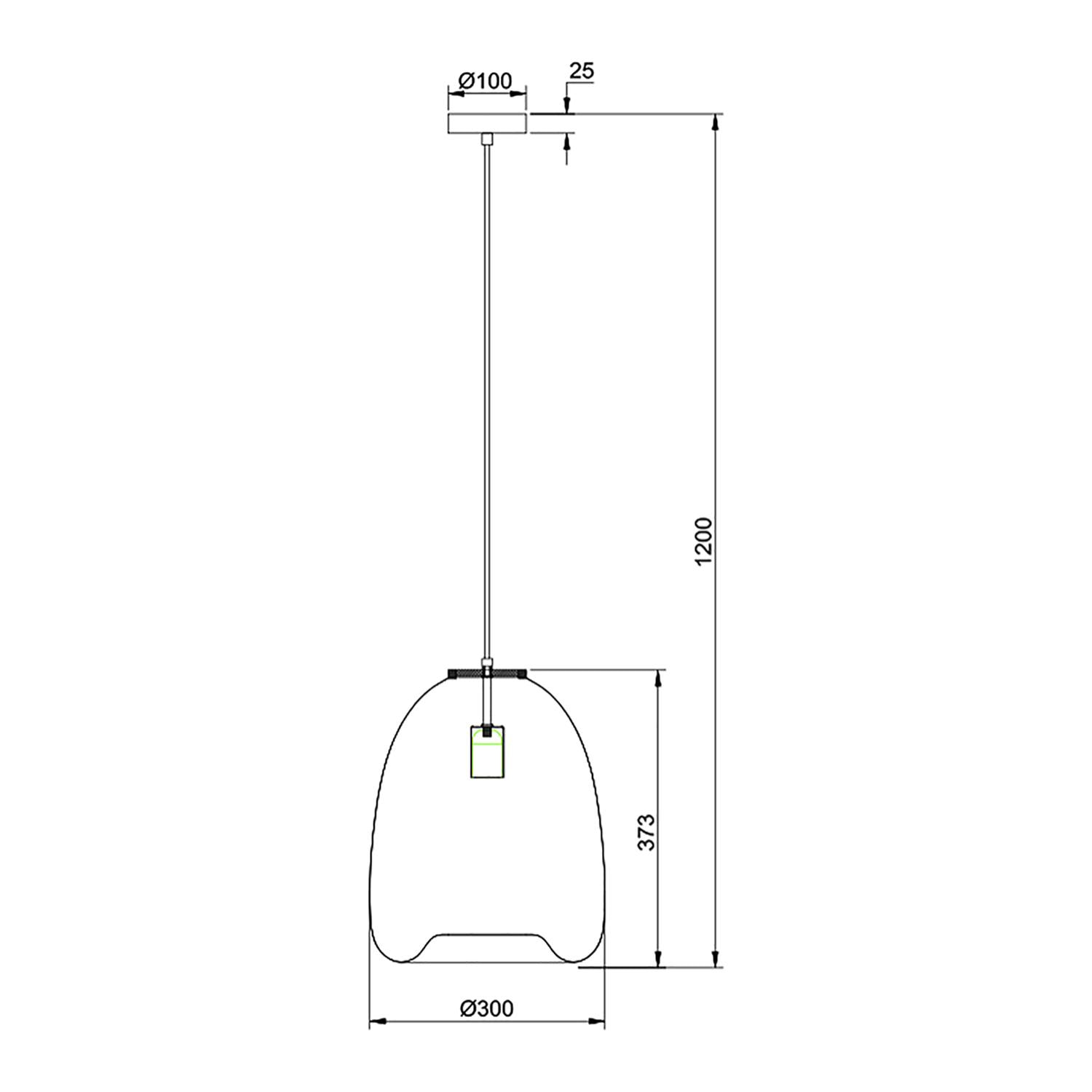 Lámpara de techo Yumei de Bambú, diametro 30 cm