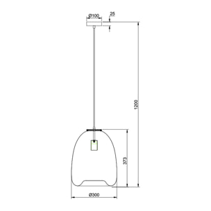 Lámpara de techo Yumei de Bambú, diametro 30 cm