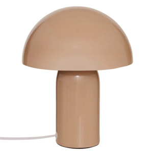 Lampe champignon secteur Lito beige H24,5cm