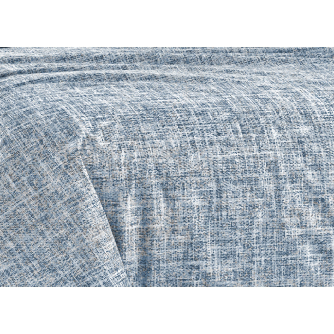 Copripiumino 100% Cotone Disegno Canva Blu