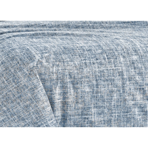 Copripiumino 100% Cotone Disegno Canva Blu