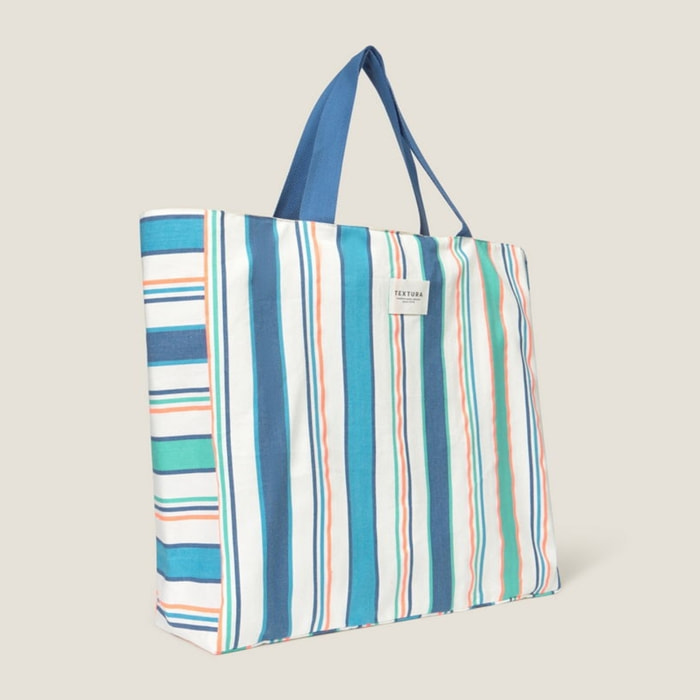 Bolso de playa de algodón con rayas Mapuri color --- 100% Algodón