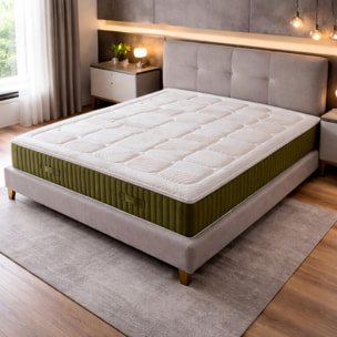 Materasso Urano Matrimoniale 800 Molle Insacchettate e Memory H26 Sfoderabile 160x195 (Tessuto Antistress Action - Antiacaro - Anallergico - Antibatterico - Ergonomico)