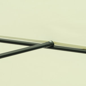 Parasol de jardin inclinable protection UV50+ polyester beige
