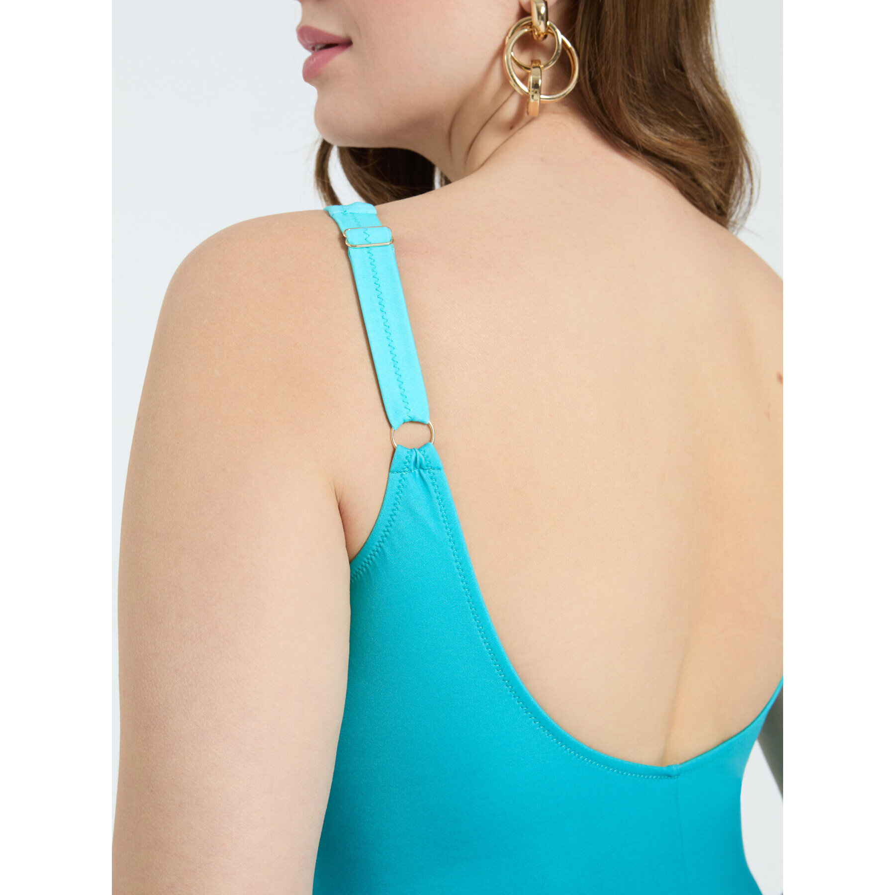 Fiorella Rubino - Traje de baño entero con detalle cut out - Light - blue
