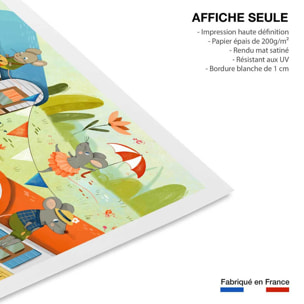 Affiche enfant roulottes de cirque  Affiche seule