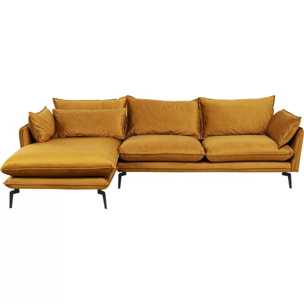 Canapé d'angle Monza velours ocre Kare Design