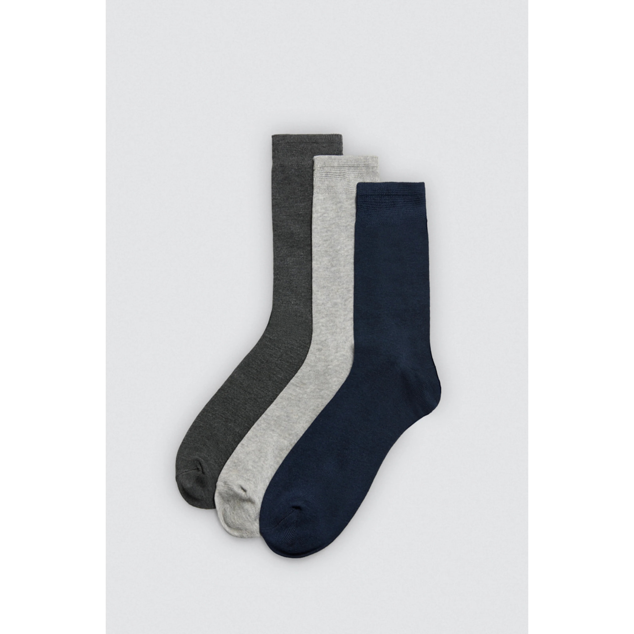 Confezione da 3 calzini basico in bambù in colori neutri