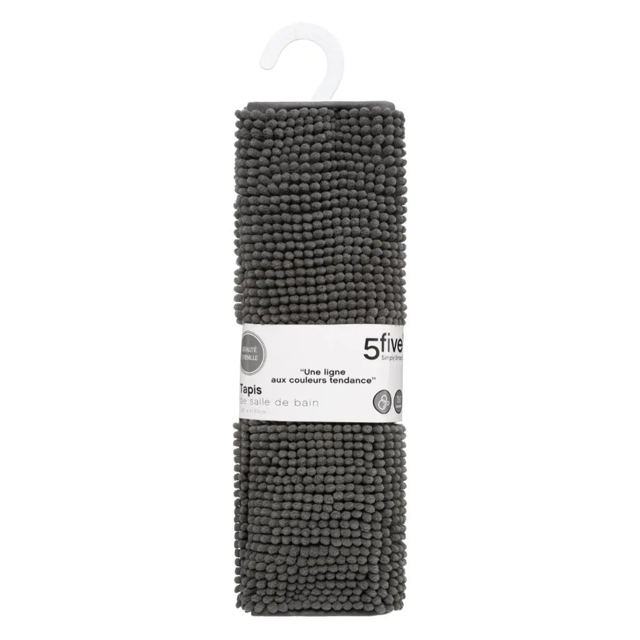 Tapis de bain 50x80 cm Gris anthracite Colorama