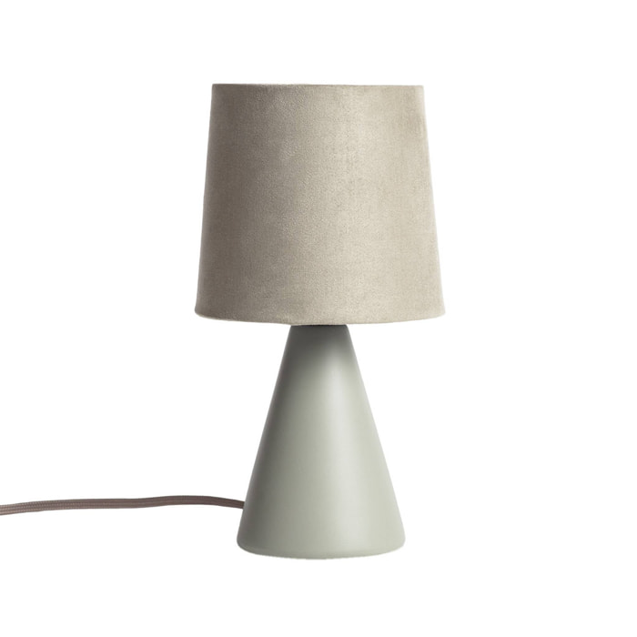Lampe à poser céramique Alban vert olive Ø 13cm
