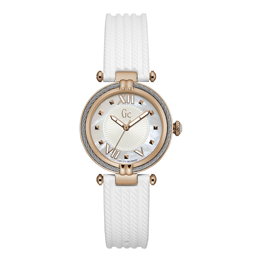 Reloj Gc Y18004L1 Mujer Analogico Cuarzo con Correa de Silicona