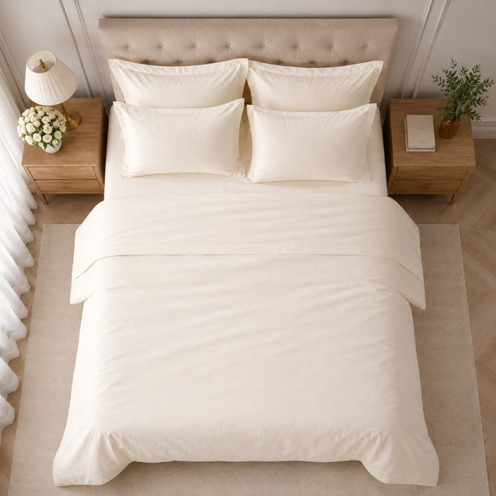 COTONISSIMI Completo Letto Tinta Unita in 100% puro cotone