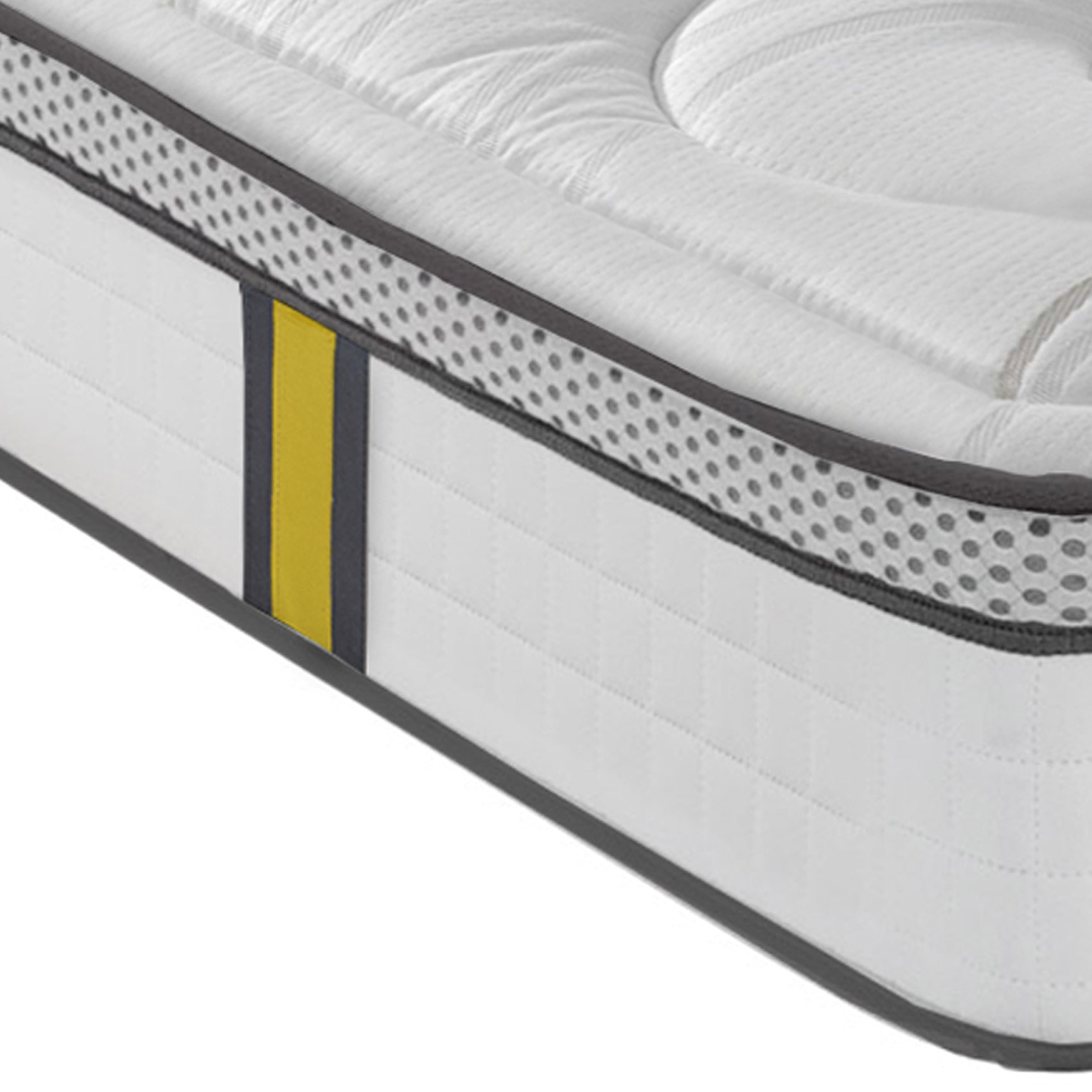 Matelas à ressorts ensachés et mémoire de forme - Blanc