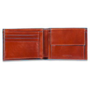 Piquadro Portefeuille homme avec volet porte-CNI, porte-monnaie, porte-cartes de crédit et protection RFID