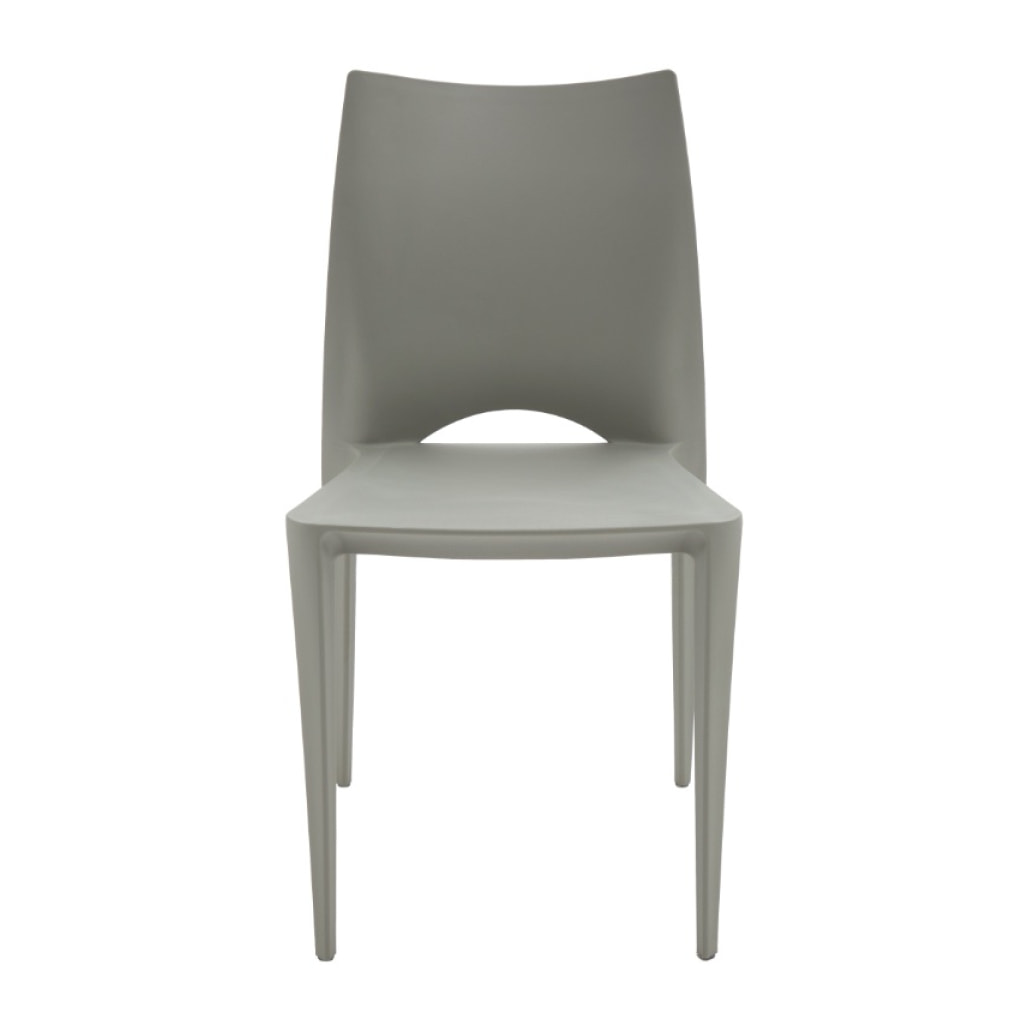 Set 2 sedie impilabili in polipropilene colore grigio