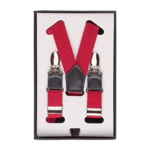 Set ALLEGRINO Bretelle rosse - Cravatta righe rosse