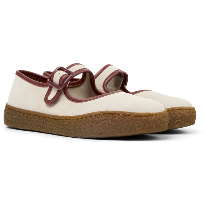 Bailarinas - CAMPER Peu Terreno - Beige - Cuero de gamuza