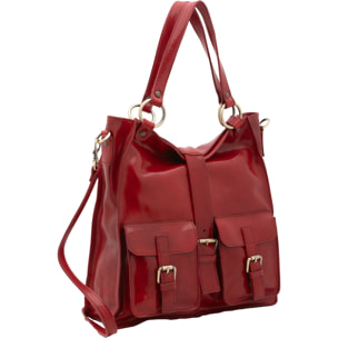 Borsa a spalla da donna - Modello False - Vera pelle - 38.0 x 37.0 x 10.0 cm