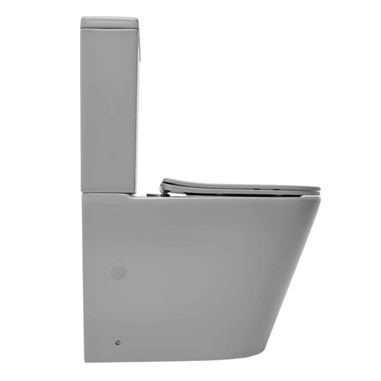 Infinitio WC à poser complet en céramique avec abattant SoftClose, gris mat (SATINF031VPSNLGRM)
