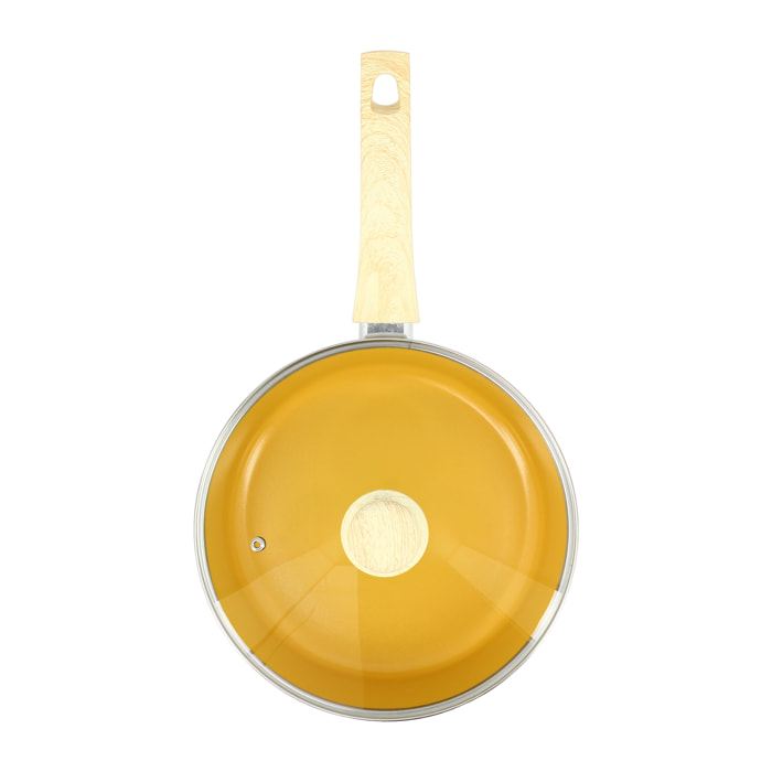 Sauteuse en revêtement céramique 24cm jaune - tous feux COLORAMA