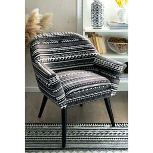 Poltrona Excelsa Etnico in poliestere e multistrato 70,5x65x83 cm multicolore