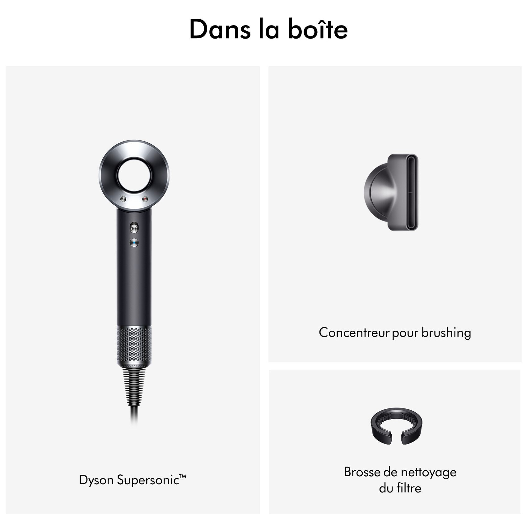 Sèche-cheveux Dyson Supersonic™ Origin - Noir/Nickel - Reconditionné