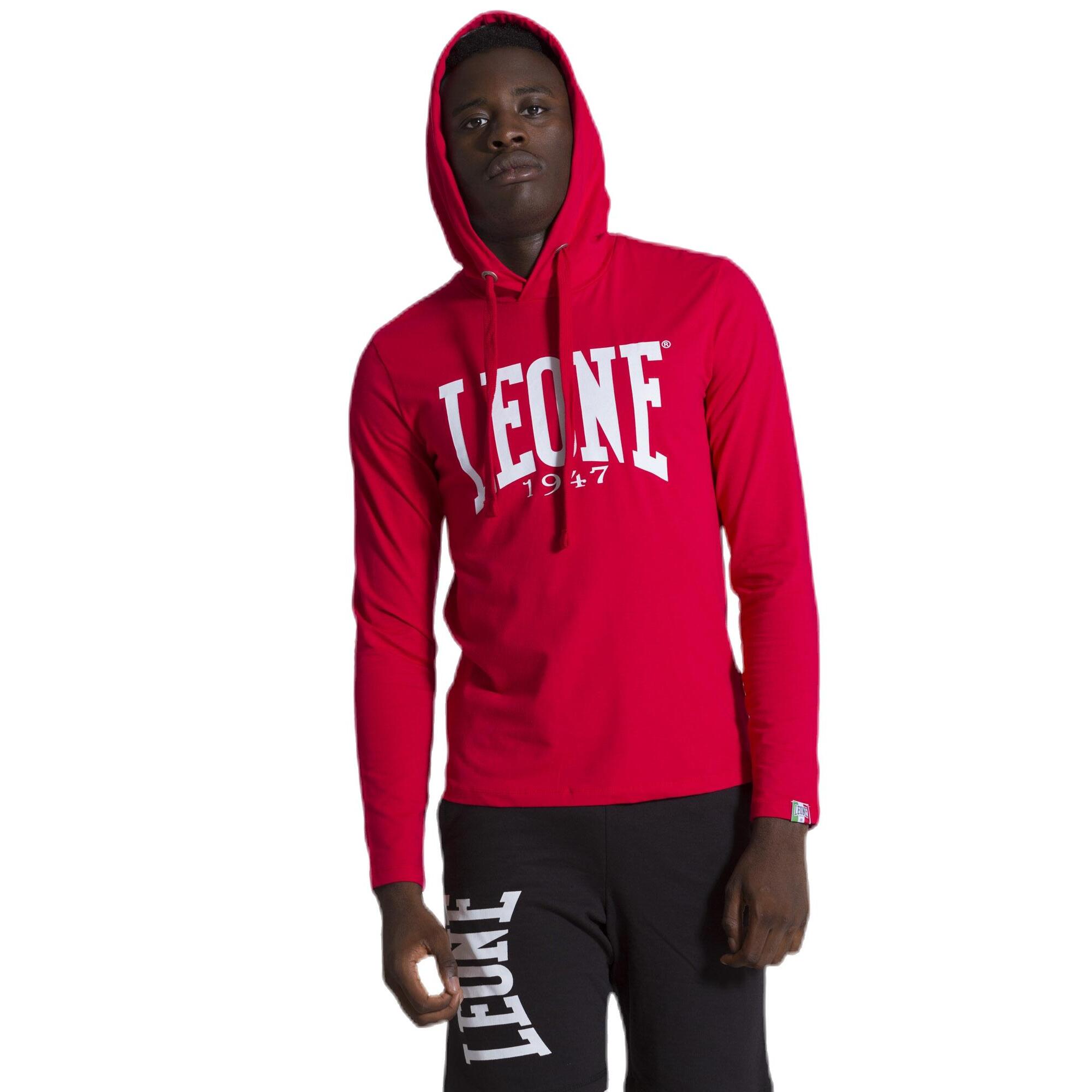 T-shirt da uomo con cappuccio maniche lunghe Leone 1947 Apparel