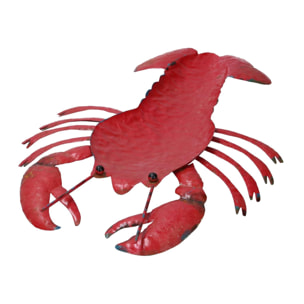 Svuotatasche in metallo mare a forma di aragosta rosso cm44,5x29,5h3
