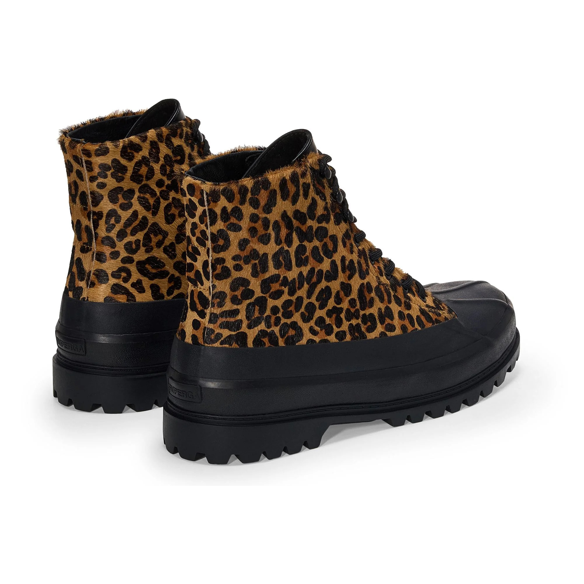 Superga - Botines Unisex Negro - 3343 ALPINA DUCK CALFHAIR