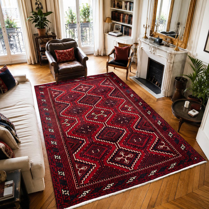Tapis d'orient, motif oriental, noué main en laine, AVOP