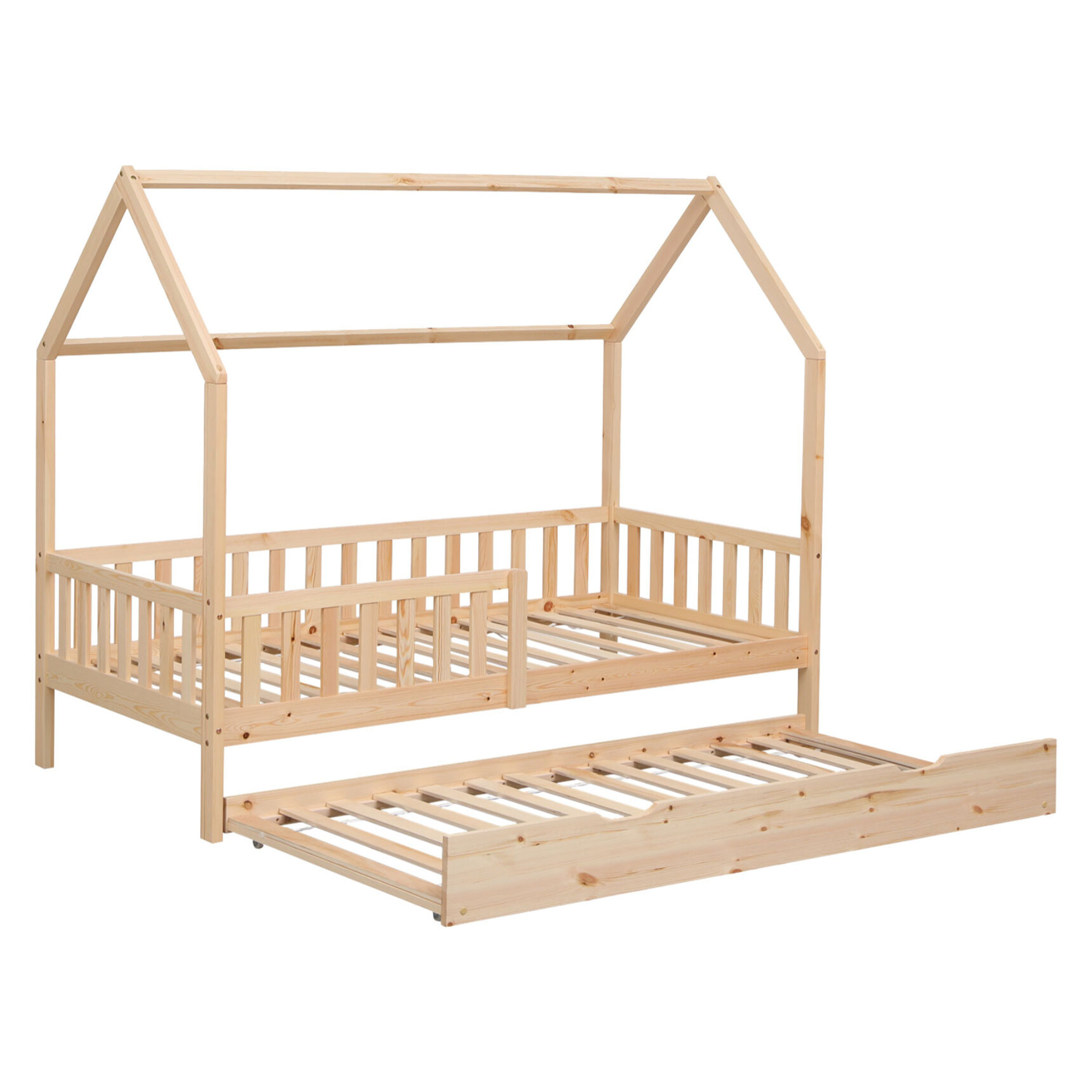 Lit cabane gigogne pour enfant 190x90cm en bois MARCEAU