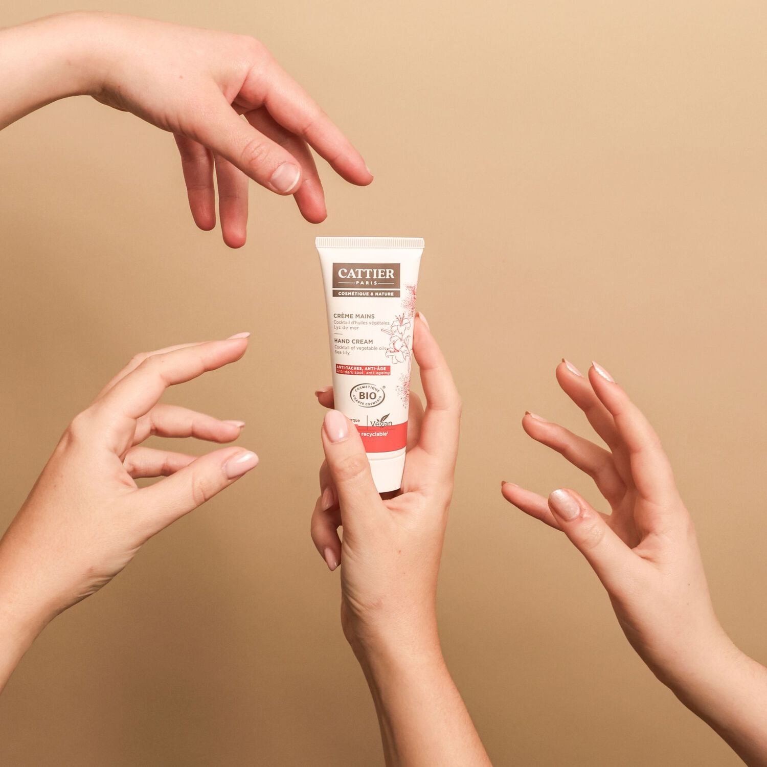 Crème Mains Anti-Tâches, Anti-Âge - Argile Blanche & Lys de Mer 75 ml