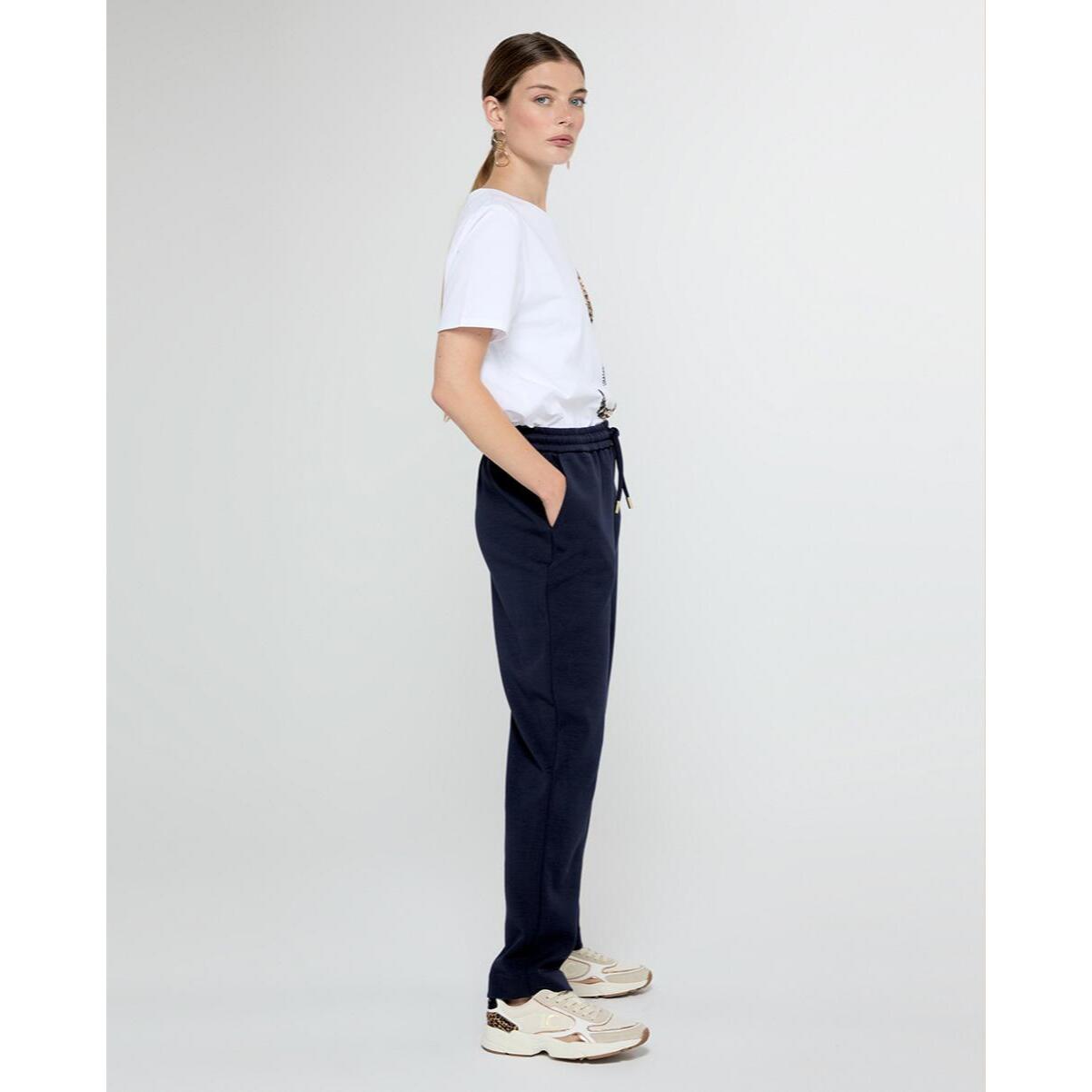 Pantaloni jogger elastici con cintura