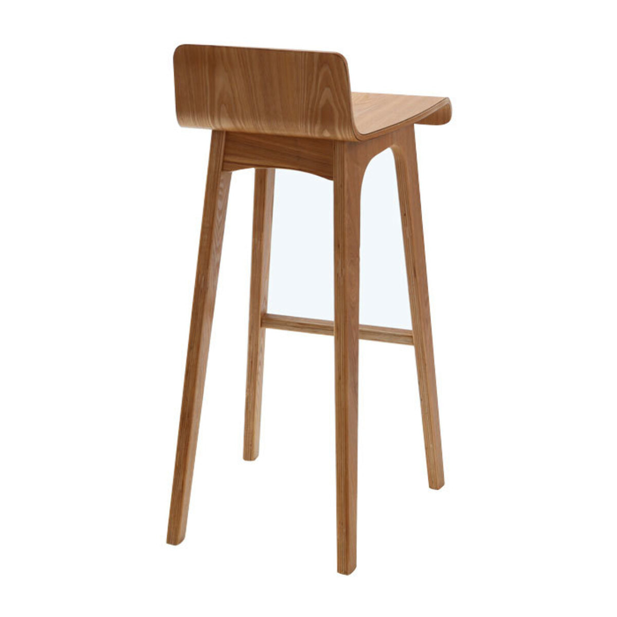 Chaise de bar scandinave en bois clair H75.2 cm BALTIK