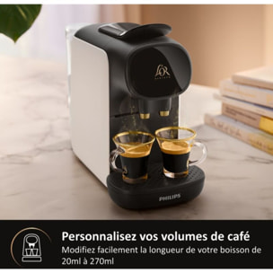 Cafetière à dosette PHILIPS LM9012/00 L'Or Barista Sublime Blanc Satin, 19 bars