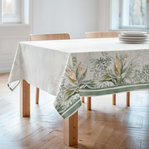 Nappe imprimée anti-tâches DAYANA VERT