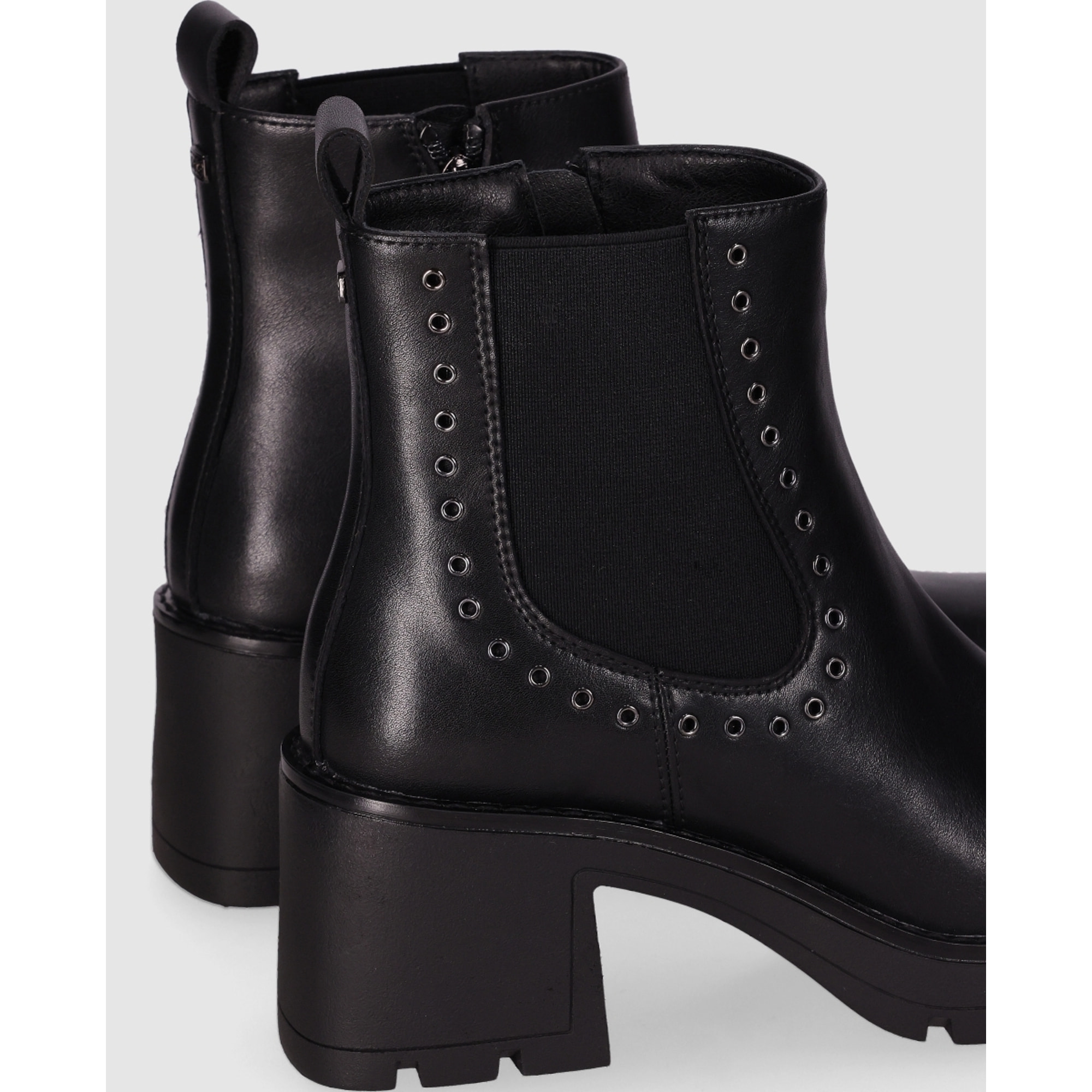 Botines de Piel - Negro - Tacón: 5 cm