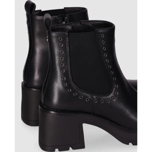 Botines de Piel - Negro - Tacón: 5 cm