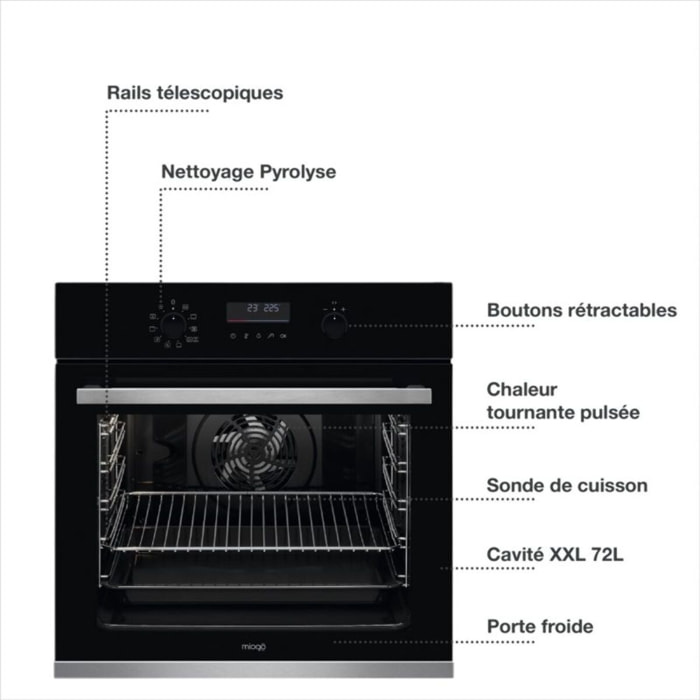 Four encastrable MIOGO MOP721PR2 Airfry