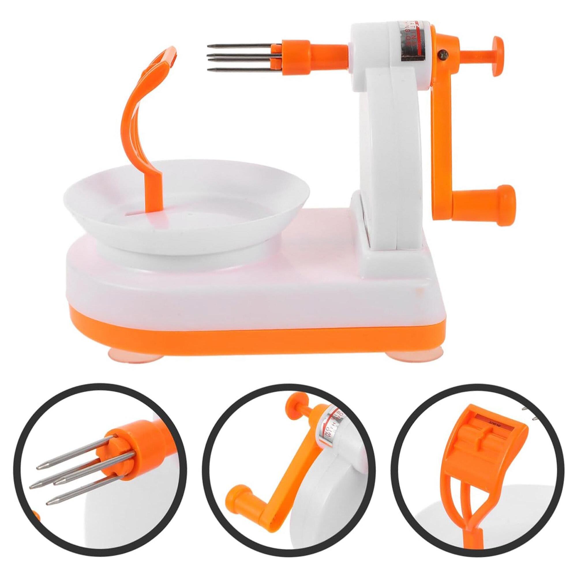 Pelador de fruta de plástico abs color naranja y blanco