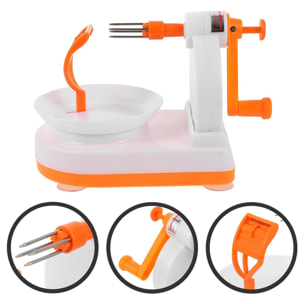 Pelador de fruta de plástico abs color naranja y blanco