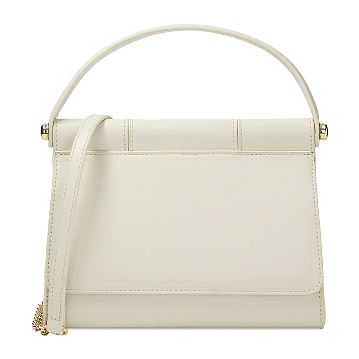 Minibolsa color crema para llevar bajo el brazo