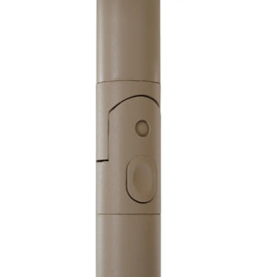 Parasol droit carré "Soya" argile & blé 2,5 x 2,5m en acier et polyester