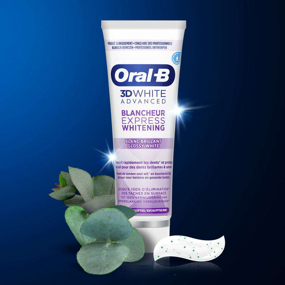 4 Dentifrices Oral-B 3D White Advanced Express Intense 75ml